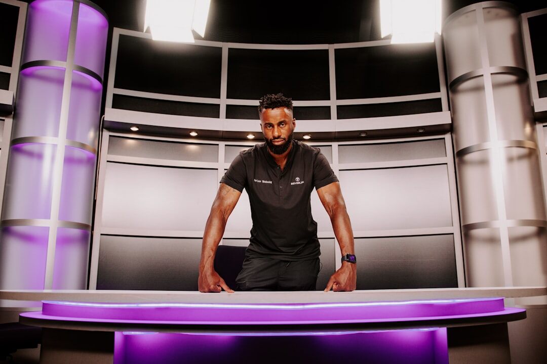 tv host on stage